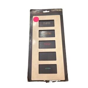 Lutron Claro CW-5-LA 5 Gang Screwless Wallplate Light Almond Rocker Cover